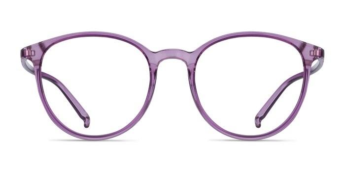 Macaron Clear Purple Plastique Montures de lunettes de vue d'EyeBuyDirect