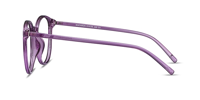 Macaron Clear Purple Plastique Montures de lunettes de vue d'EyeBuyDirect