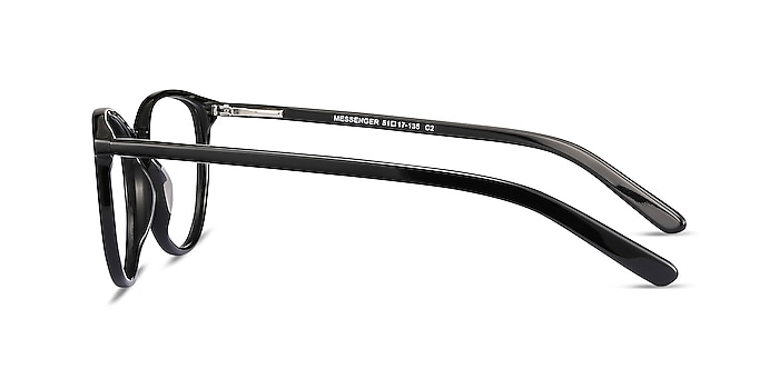 Messenger Noir Acétate Montures de lunettes de vue d'EyeBuyDirect