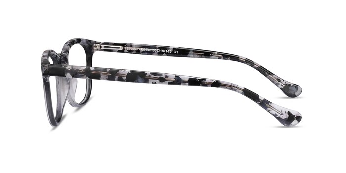 Keen Gray Floral Acétate Montures de lunettes de vue d'EyeBuyDirect