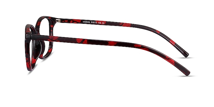 Median Red Floral Plastique Montures de lunettes de vue d'EyeBuyDirect