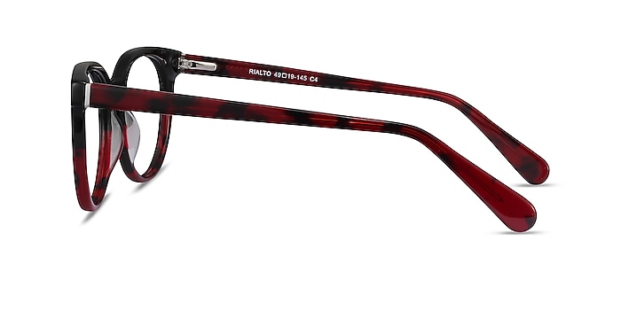 Rialto Black Red Acétate Montures de lunettes de vue d'EyeBuyDirect