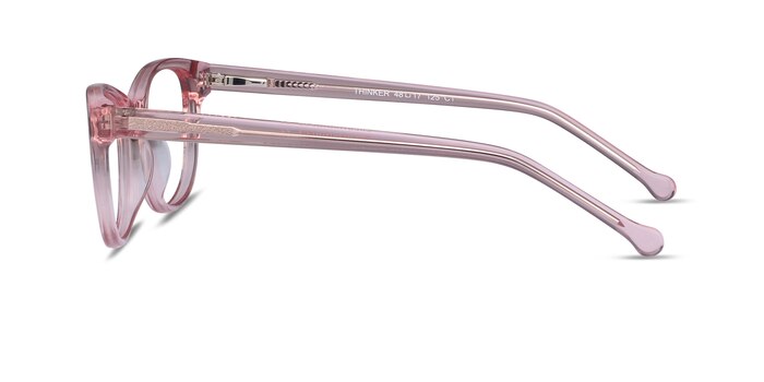 Thinker Clear Pink Acétate Montures de lunettes de vue d'EyeBuyDirect