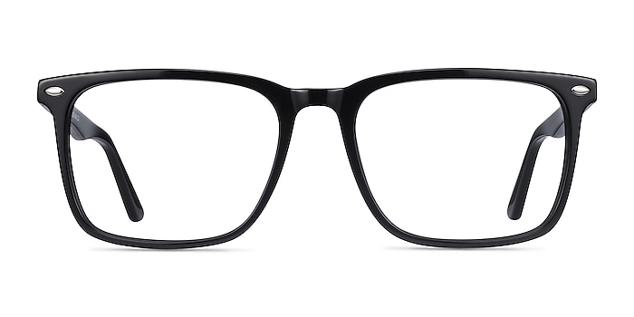 Tactician Noir Acétate Montures de lunettes de vue d'EyeBuyDirect