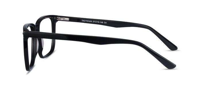 Tactician Noir Acétate Montures de lunettes de vue d'EyeBuyDirect