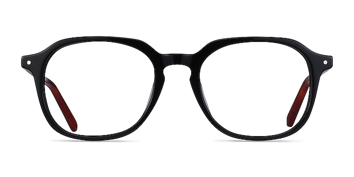Atlantic Black Acetate Eyeglass Frames from EyeBuyDirect