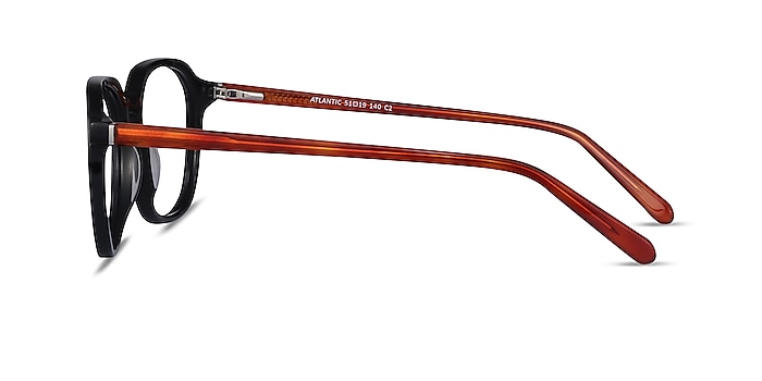 Atlantic Black Acetate Eyeglass Frames from EyeBuyDirect