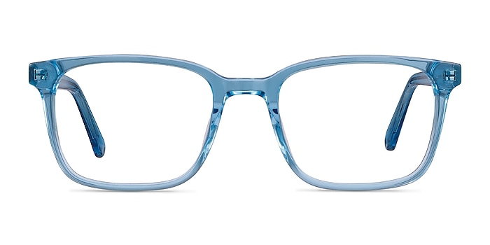 Charlie Blue Acetate Eyeglass Frames from EyeBuyDirect