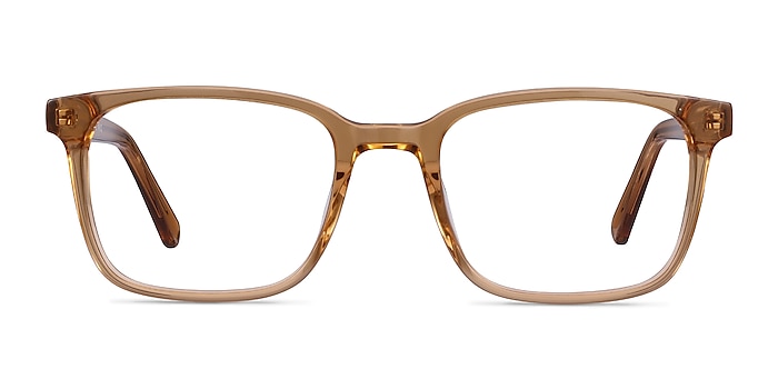 Charlie Clear Brown Acetate Eyeglass Frames from EyeBuyDirect