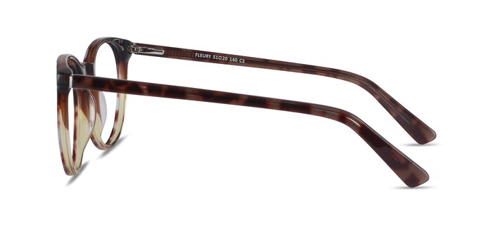 Fleury Brown Floral Acétate Montures de lunettes de vue d'EyeBuyDirect