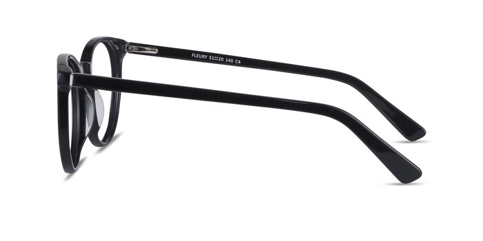 Fleury Noir Acétate Montures de lunettes de vue d'EyeBuyDirect