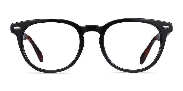 Maeby Noir Acétate Montures de lunettes de vue d'EyeBuyDirect