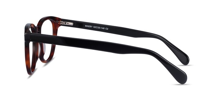 Maeby Écaille Noire Acétate Montures de lunettes de vue d'EyeBuyDirect