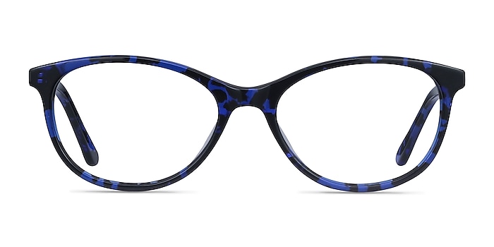Depth Blue Floral Acetate Eyeglass Frames from EyeBuyDirect