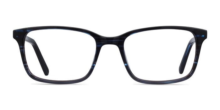 Clipperton Blue Striped Acétate Montures de lunettes de vue d'EyeBuyDirect