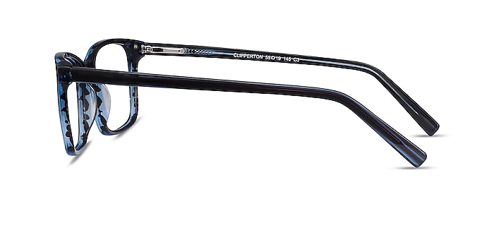 Clipperton Blue Striped Acétate Montures de lunettes de vue d'EyeBuyDirect