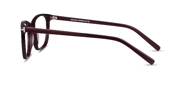 Camille Burgundy Acétate Montures de lunettes de vue d'EyeBuyDirect