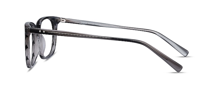 Gabor Gray Striped Acétate Montures de lunettes de vue d'EyeBuyDirect