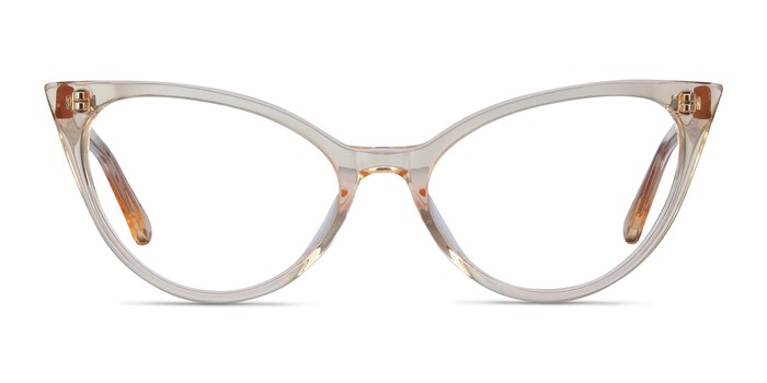 Quartet Clear Yellow Acetate Eyeglass Frames from EyeBuyDirect
