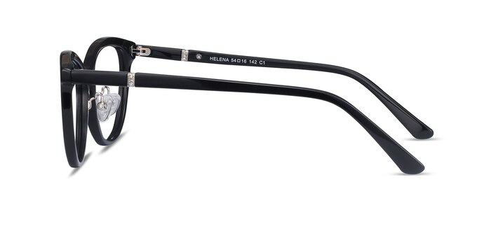 Helena Noir Acétate Montures de lunettes de vue d'EyeBuyDirect