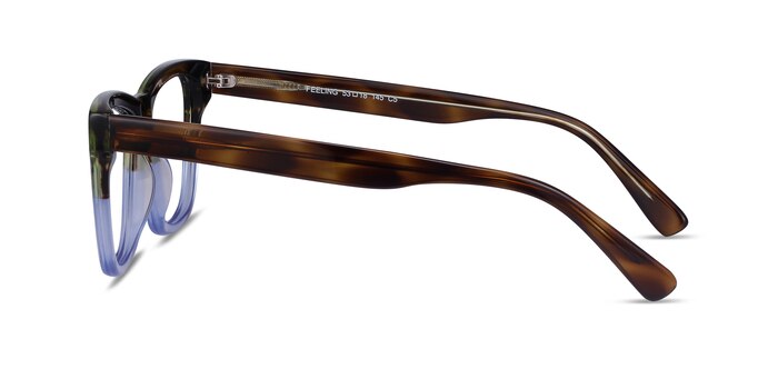 Feeling Brown Blue Acetate Eyeglass Frames from EyeBuyDirect