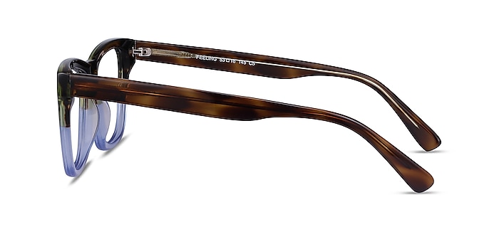 Feeling Brown Blue Acetate Eyeglass Frames from EyeBuyDirect