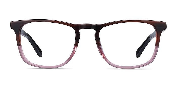 Found Brown Purple Acetate Eyeglass Frames from EyeBuyDirect