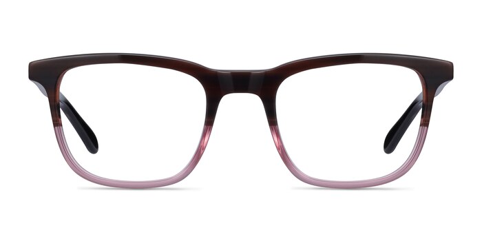Ville Brown Purple Acetate Eyeglass Frames from EyeBuyDirect