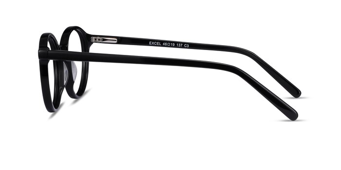 Excel Noir Acétate Montures de lunettes de vue d'EyeBuyDirect