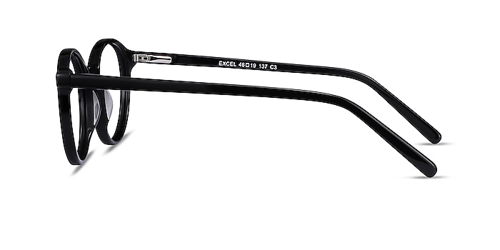 Excel Black Acetate Eyeglass Frames from EyeBuyDirect