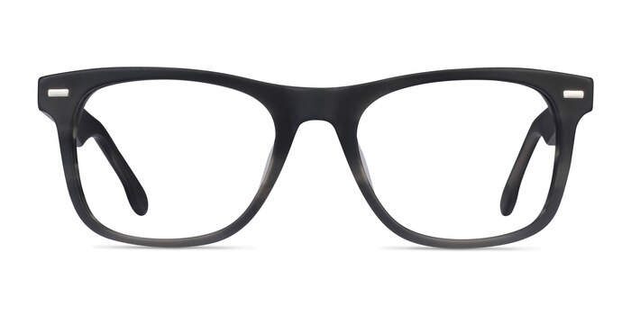 Caster Gray Striped Acetate Eyeglass Frames from EyeBuyDirect