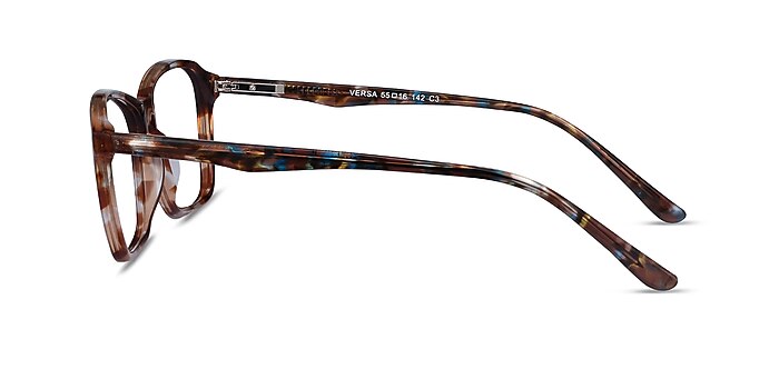 Versa Brown Floral Acétate Montures de lunettes de vue d'EyeBuyDirect