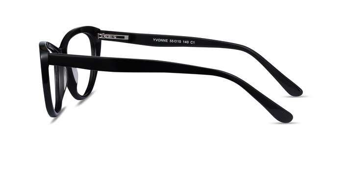 Yvonne Black Acetate Eyeglass Frames from EyeBuyDirect