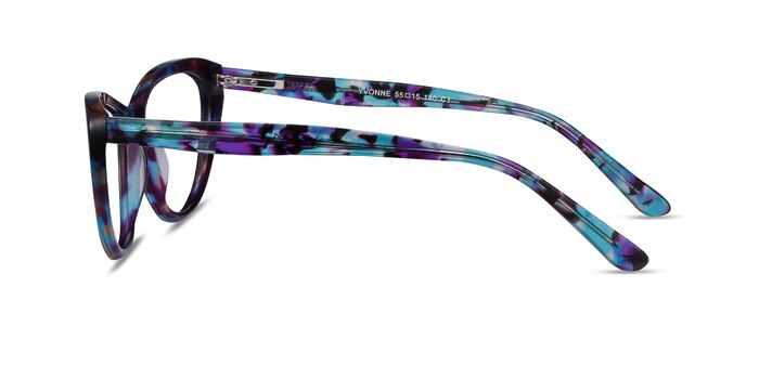 Yvonne Blue Floral Acétate Montures de lunettes de vue d'EyeBuyDirect