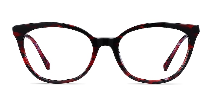 Sigilo Red Floral Acétate Montures de lunettes de vue d'EyeBuyDirect