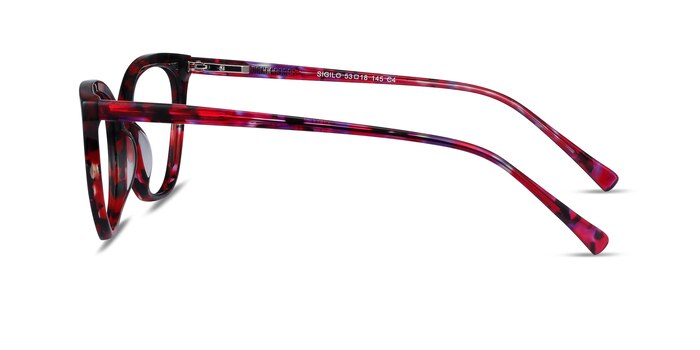 Sigilo Red Floral Acétate Montures de lunettes de vue d'EyeBuyDirect