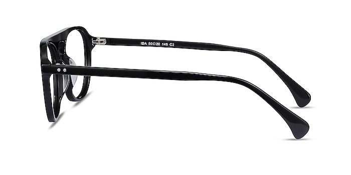 Ida Black Acetate Eyeglass Frames from EyeBuyDirect