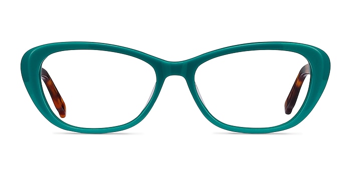 Selina Teal & Tortoise Acetate Eyeglass Frames from EyeBuyDirect