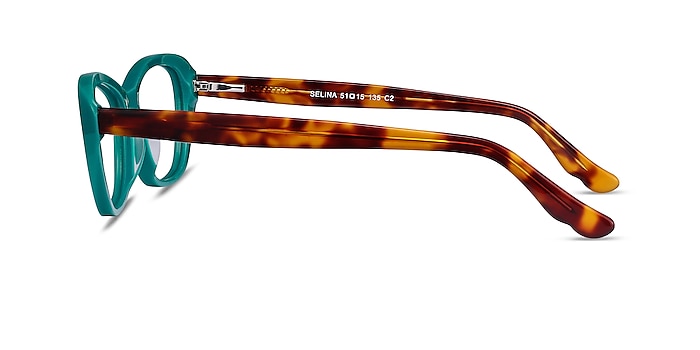Selina Teal & Tortoise Acétate Montures de lunettes de vue d'EyeBuyDirect