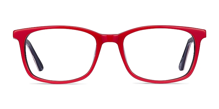 July Red & Navy Acétate Montures de lunettes de vue d'EyeBuyDirect