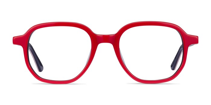 States Red & Navy Acétate Montures de lunettes de vue d'EyeBuyDirect