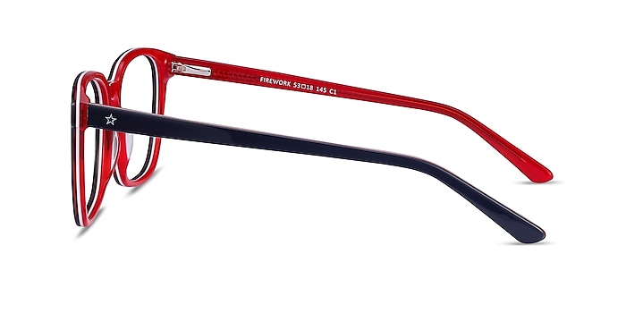 Firework Navy & Red Acetate Eyeglass Frames from EyeBuyDirect