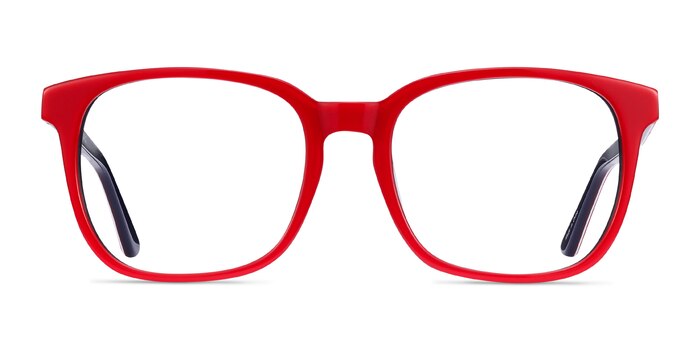 Firework Red & Navy Acétate Montures de lunettes de vue d'EyeBuyDirect