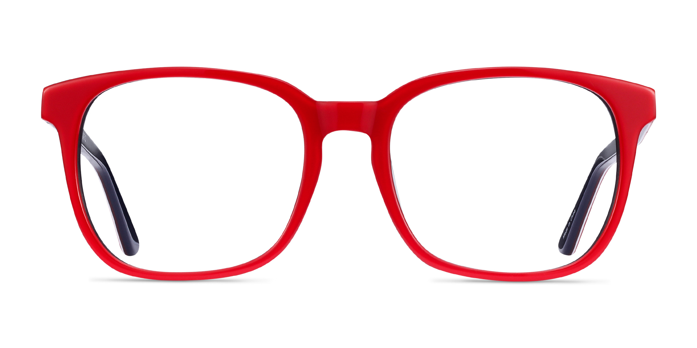 Firework Square Red & Navy Full Rim Eyeglasses Eyebuydirect