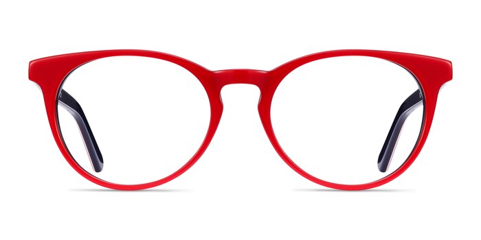 Tradition Red & Navy Acétate Montures de lunettes de vue d'EyeBuyDirect