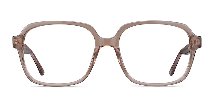 Tompkins Clear Brown Acétate Montures de lunettes de vue d'EyeBuyDirect