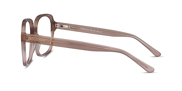 Tompkins Clear Brown Acetate Eyeglass Frames from EyeBuyDirect