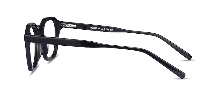 Victor Noir Acétate Montures de lunettes de vue d'EyeBuyDirect