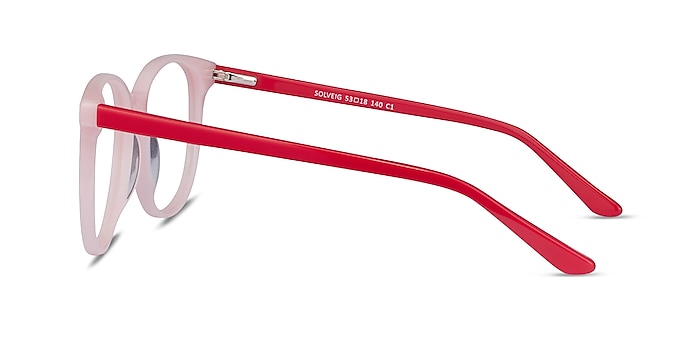 Solveig Pink & Red Acetate Eyeglass Frames from EyeBuyDirect