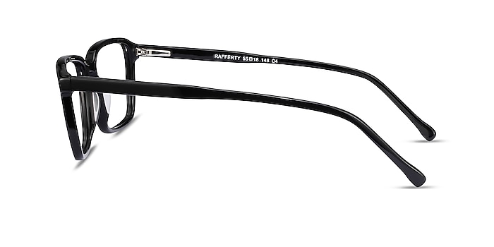 Rafferty Noir Acétate Montures de lunettes de vue d'EyeBuyDirect